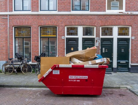 Professional office clearance team in action